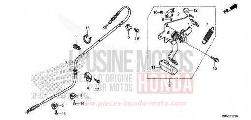 PARKING BRAKE LEVER NC750DK de 2019